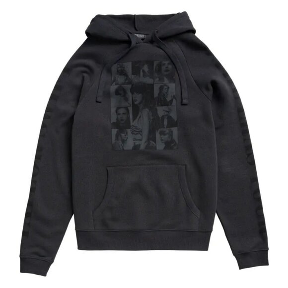 NEW Taylor Swift The Eras Tour Original US Dates Black Hoodie Merch Size Large - Picture 1 of 6